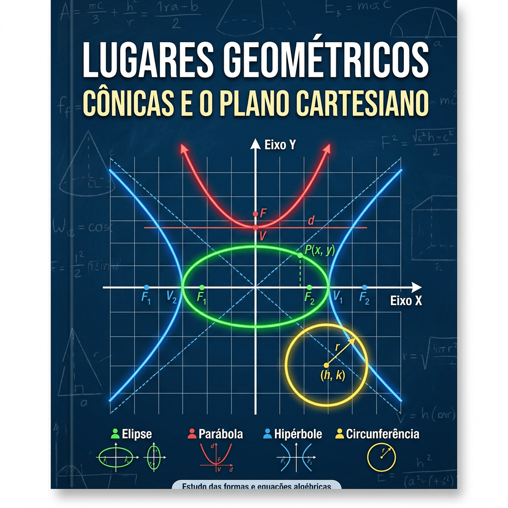 Graph showing ellipse, parabola, hyperbola, and circle conic sections on Cartesian axes